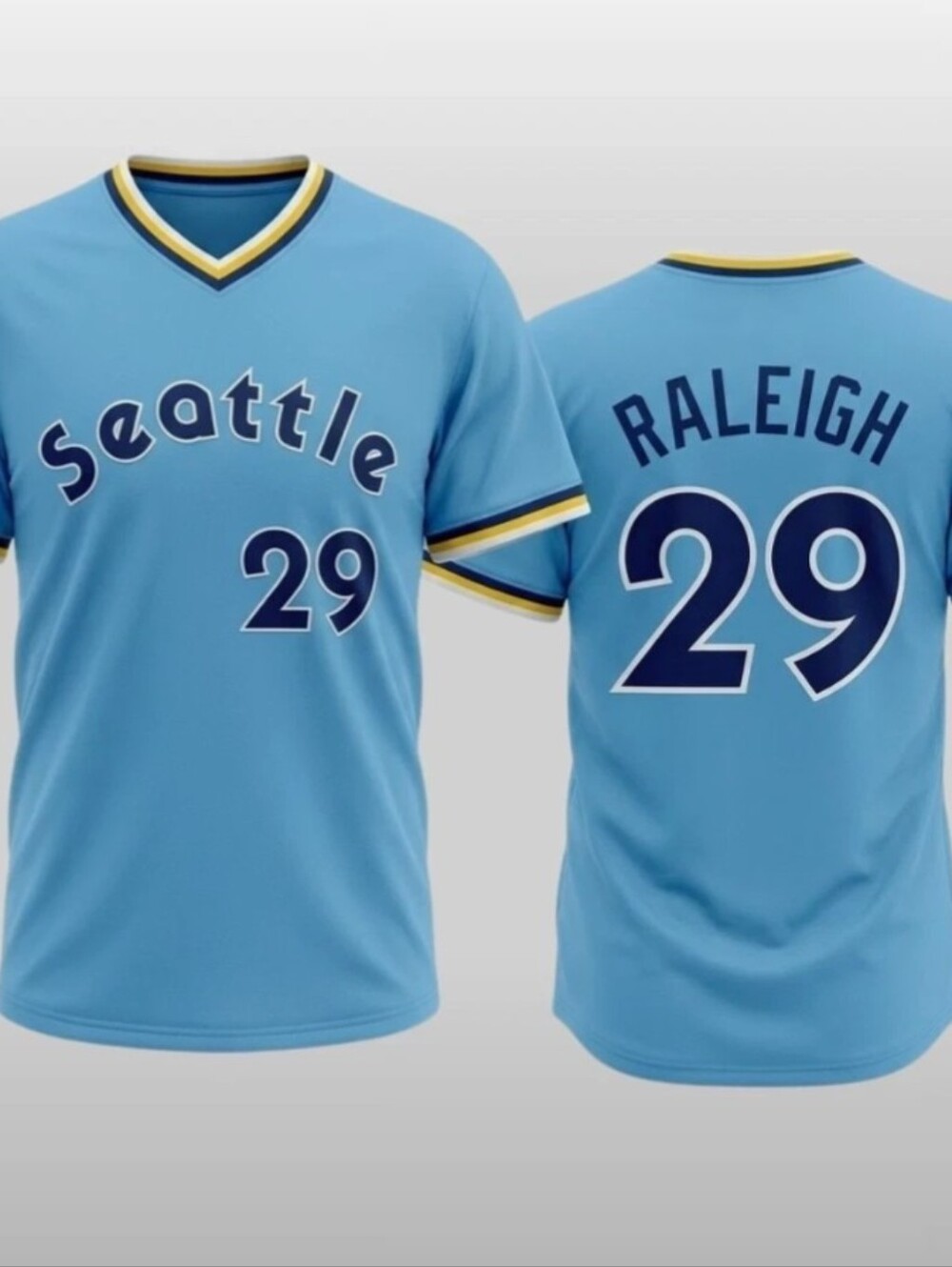 Seattle Mariners Cal Raleigh 70's Retro Jersey XL